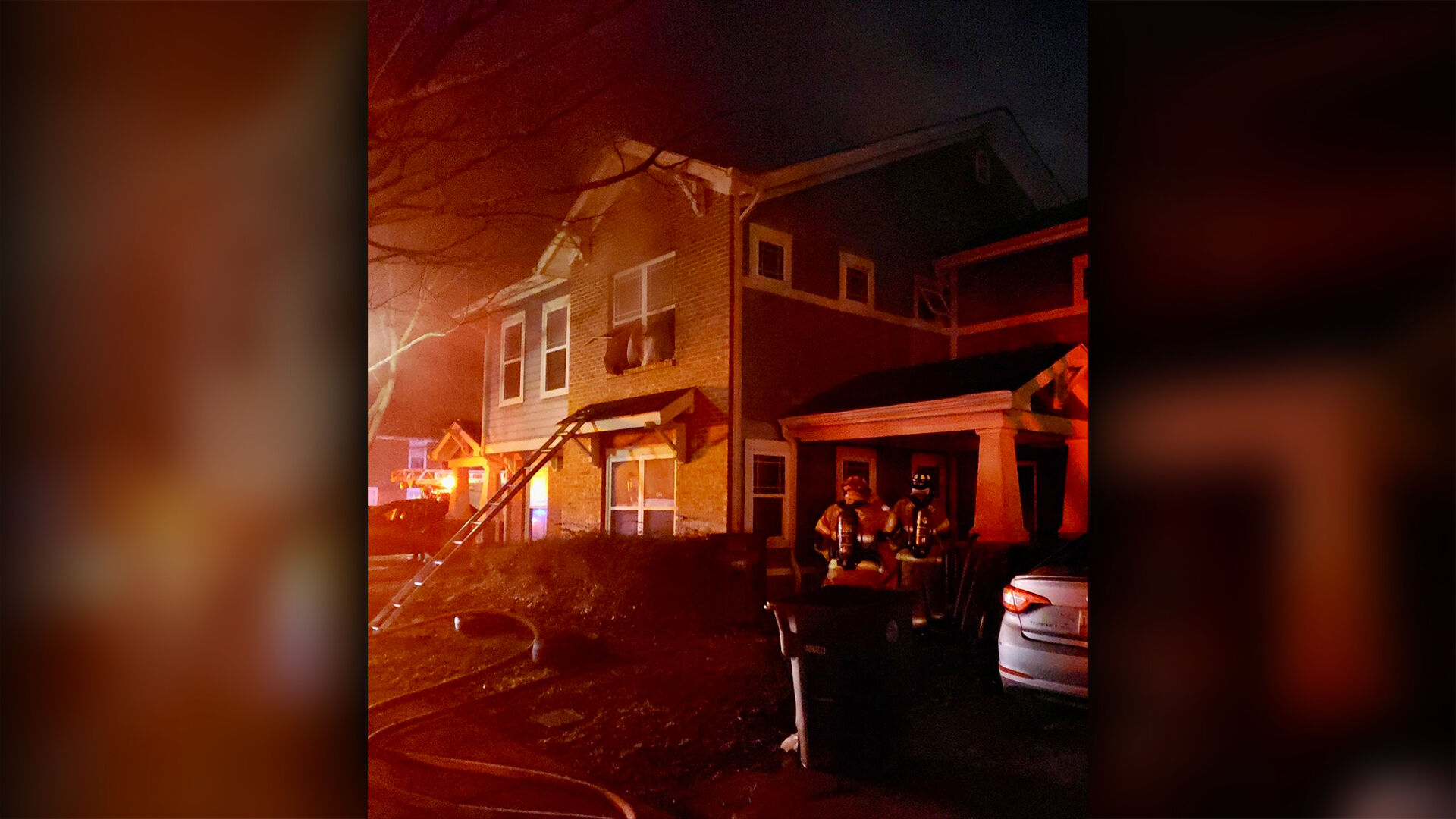 Two people jump from second floor to escape house fire